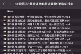 12堂学习力提升课 教你快速掌握任何知识技能